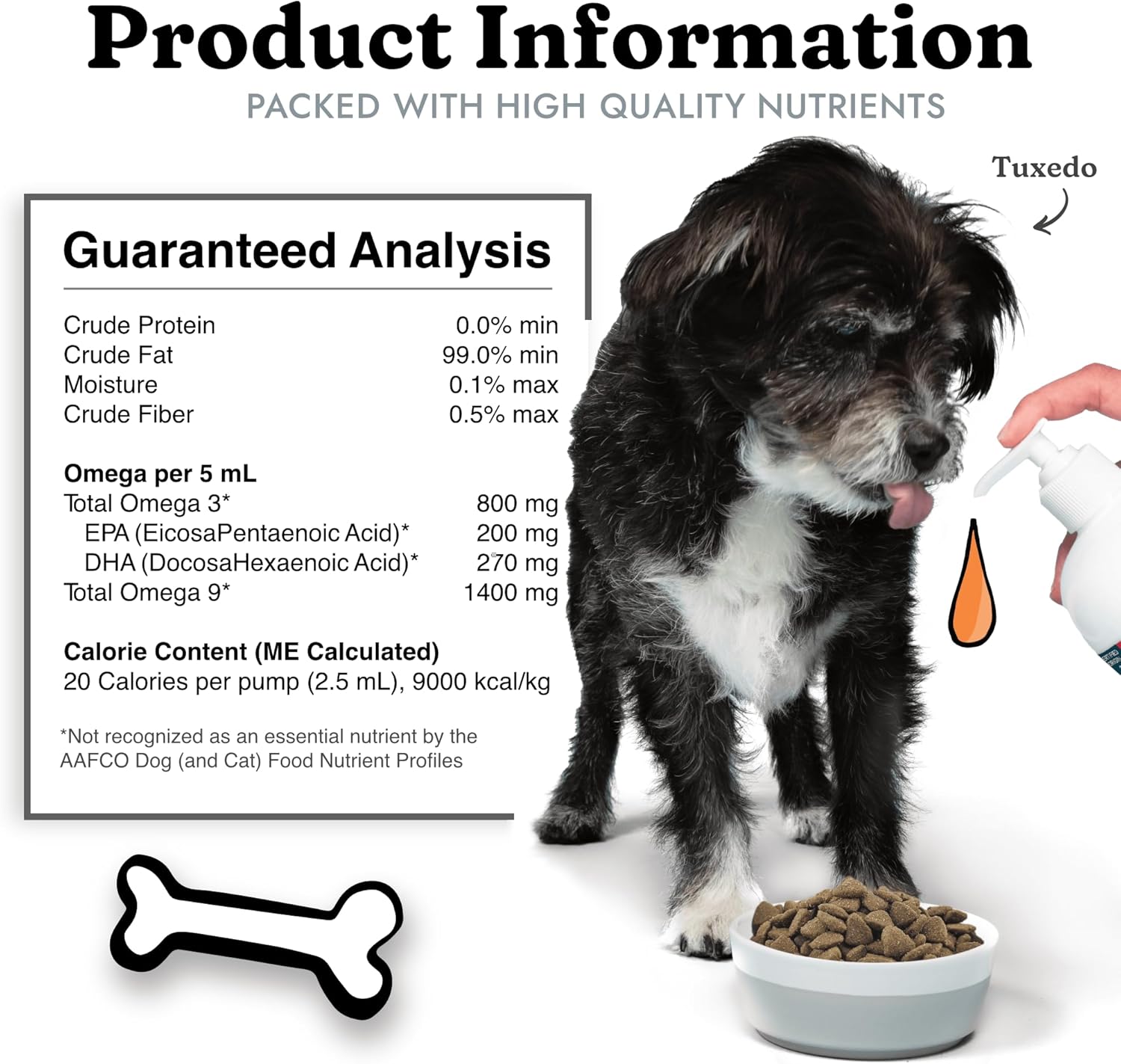 All Natural Salmon Oil Supplement for Dogs & Cats, 32 oz - Promotes Healthy Skin & Coat, Joint & Bone Health, Omega 3 EPA DHA, Natural Allergy Defense