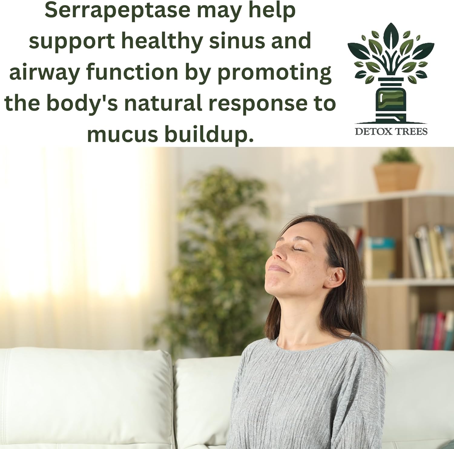 All-Natural Serrapeptase 40000 SPU Supplement for Sinus, Respiratory, and Joint Health - Non-GMO, Gluten Free, 100% Vegetarian - 90 Capsules