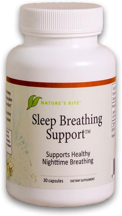 All-Natural Sleep Breathing Support Capsules - Improve Sleep Quality & Breathing Pattern with Herbal Ingredients, 30ct, Made in USA