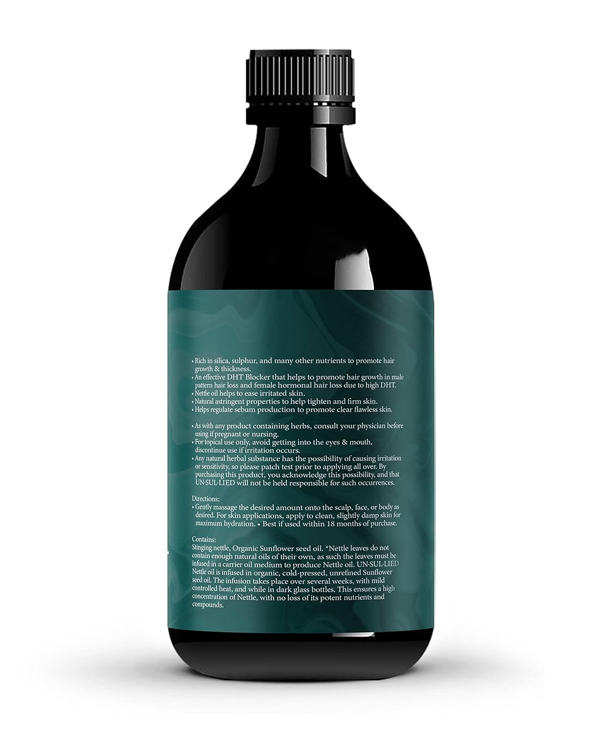 All-Natural Stinging Nettle Oil for Hair Growth and Skin Care - 4 oz for Men and Women