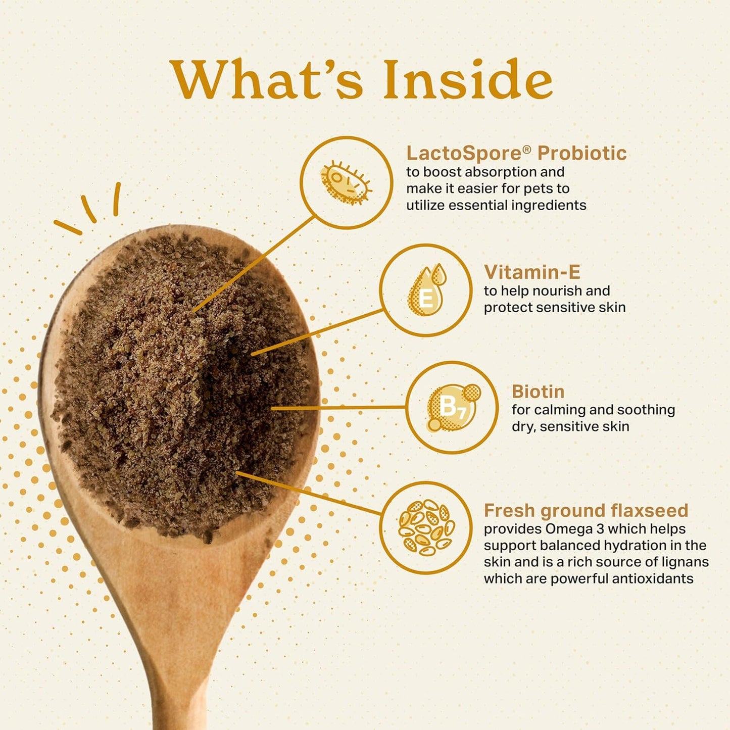 All Natural Superfood Dog Supplement with Balanced Omega 3 & 6 for Healthy Skin & Coat - 1 lb.