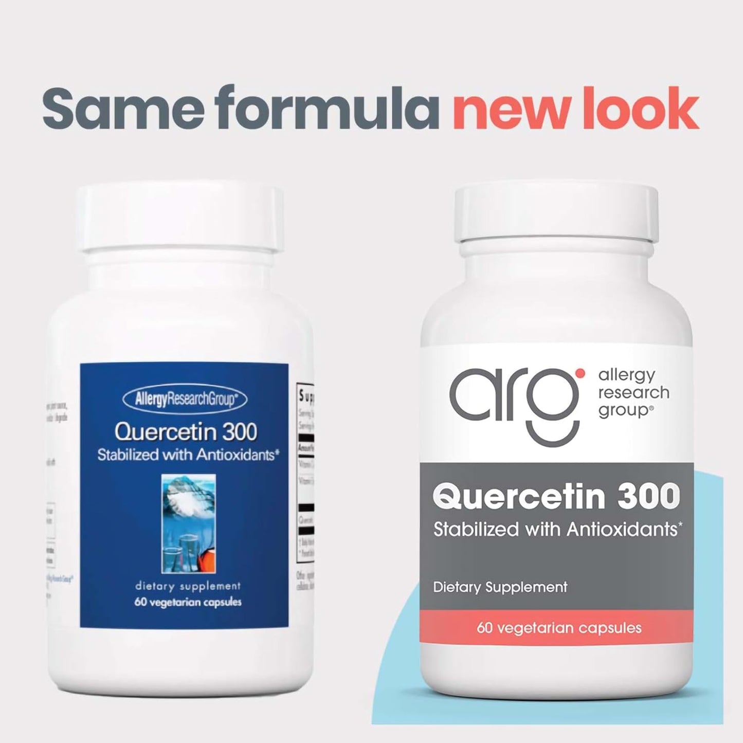 Allergy Research Group Quercetin 300 Dietary Supplement - Immune Support, Antioxidant-Rich Bioflavonoid Capsules for Mast Cell Stabilization - 60 Count
