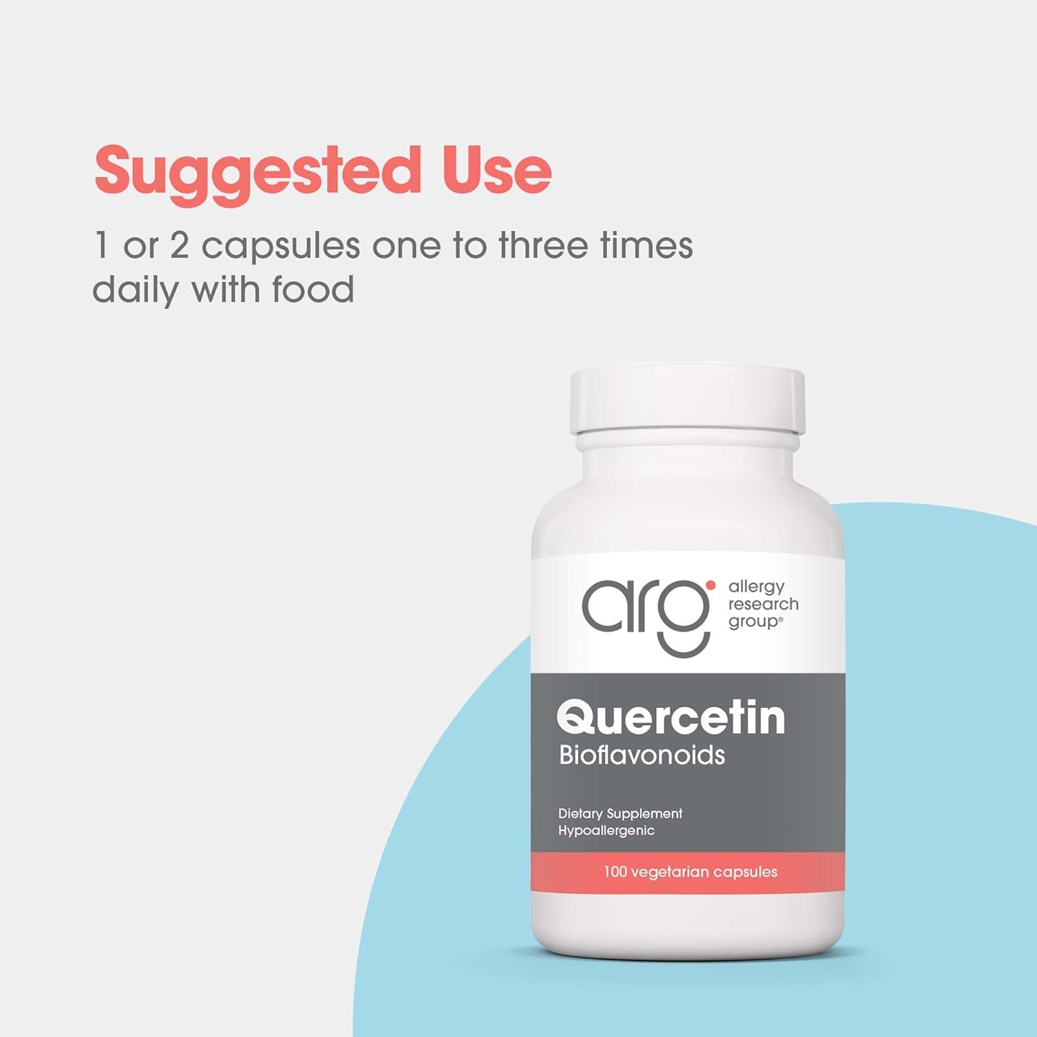 Allergy Research Group Quercetin Bioflavonoids - Lemon Complex, Rutin, Citrus Extract, Hesperidin Capsules - 100 Count