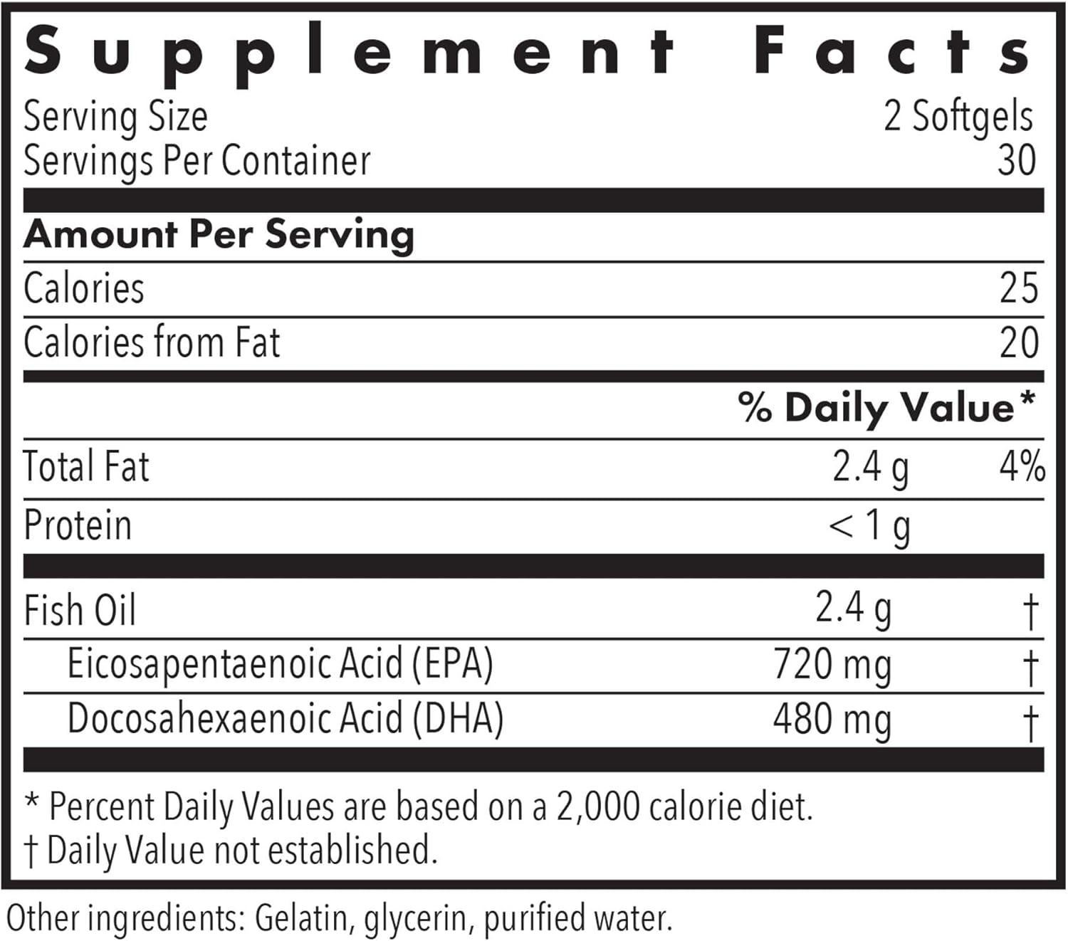 Allergy Research Group Super EPA Fish Oil Concentrate Capsules - Omega 3 Supplement with EPA and DHA - Sustainably-Sourced Anchovies - 60 Count
