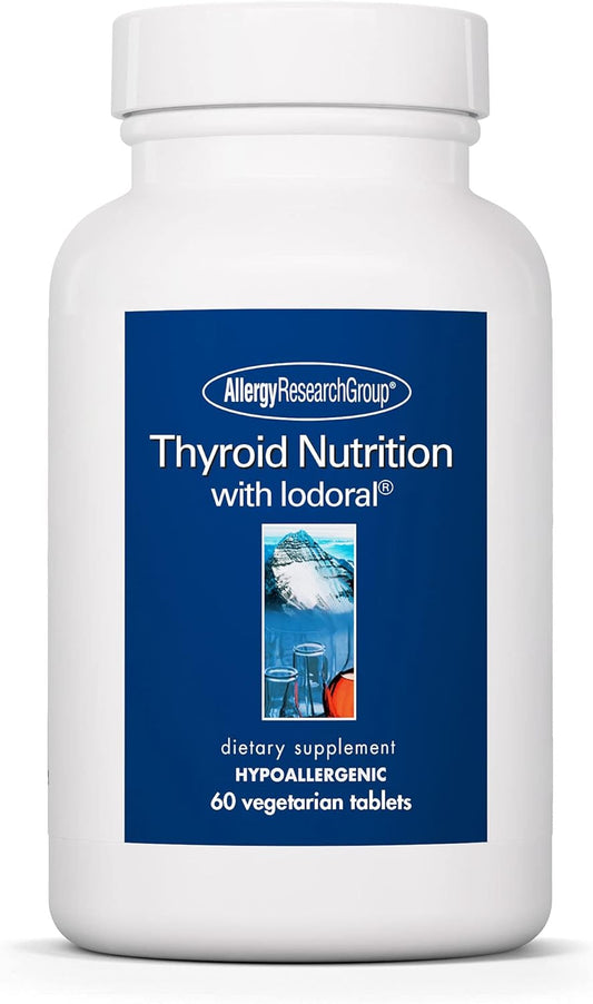 Allergy Research Group Thyroid Nutrition with Iodoral - Thyroid Support for Men & Women, Thyroid Complex Supplement, Thyroid Health, Iodine - 60 Count