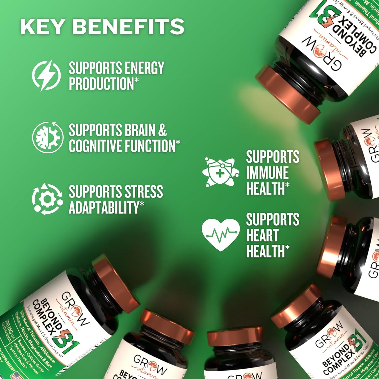 Allithiamine Natural Vitamin B1 Supplement - Essential B-Vitamins for Energy, Mood, & Nervous System - 90 Capsules