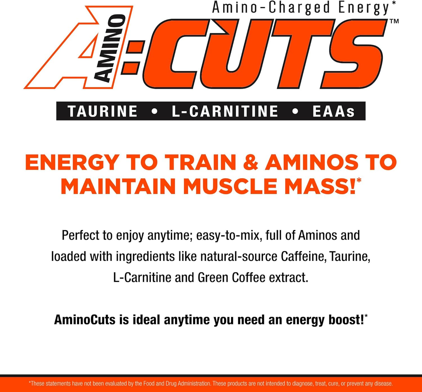ALLMAX Nutrition A:CUTS Amino-Charged Energy Drink, Grape Flavor - 210g - Caffeinated with Green Coffee Extract, L-Carnitine, and Taurine - Sugar & Gluten Free - 30 Servings