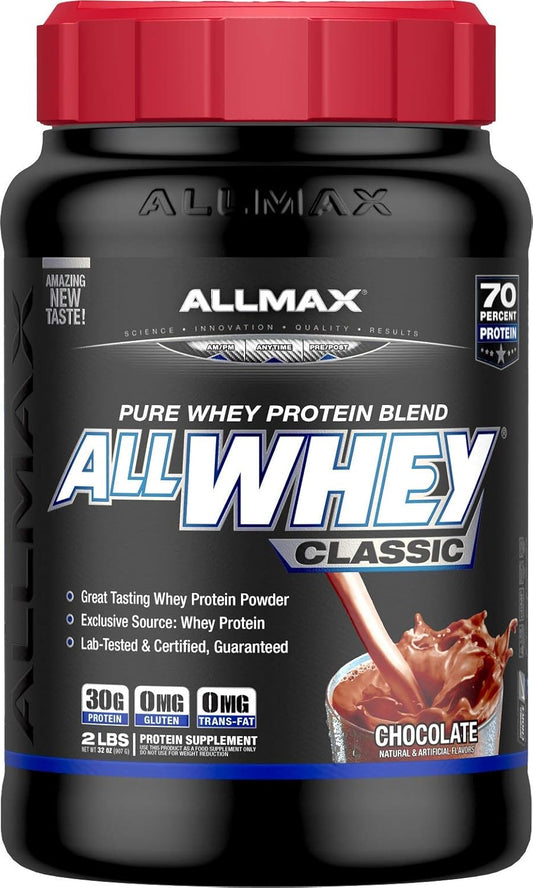 ALLMAX Nutrition AllWhey Classic 100% Whey Protein Chocolate - 2 lbs (907 g) - Premium Quality Supplement
