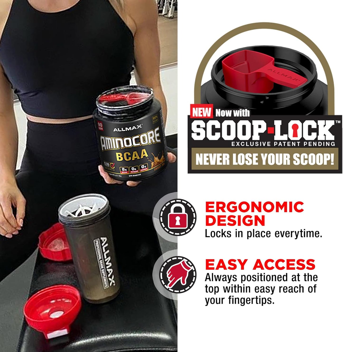 ALLMAX Nutrition AMINOCORE BCAA Powder - White Grape Flavor, 315g - Gluten Free Intra & Post Workout Recovery Drink with 8.18g Amino Acids