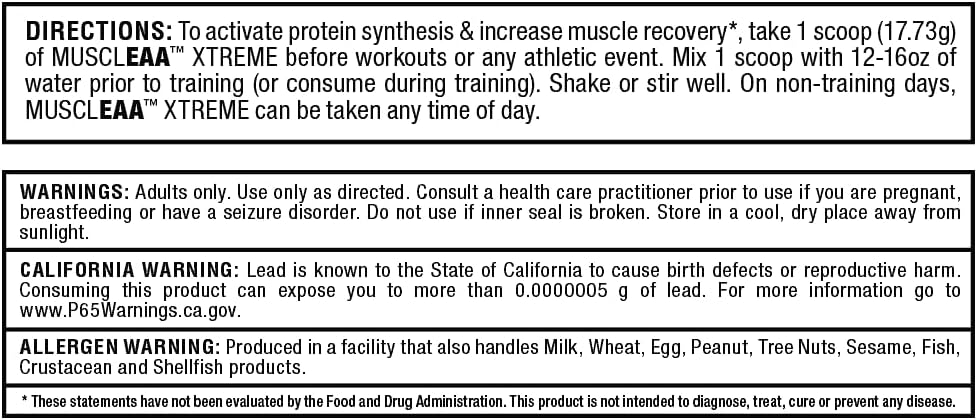 ALLMAX Nutrition Cherry Limeade MUSCLEAA Xtreme Powder - 532g - EAAs, BCAAs, Hydration - 30 Servings