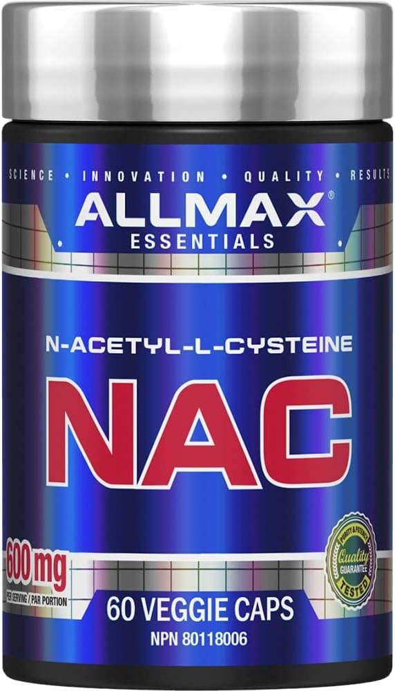 ALLMAX Nutrition NAC Veggie Capsules - 60 Servings - Immune Support & Antioxidant Defense