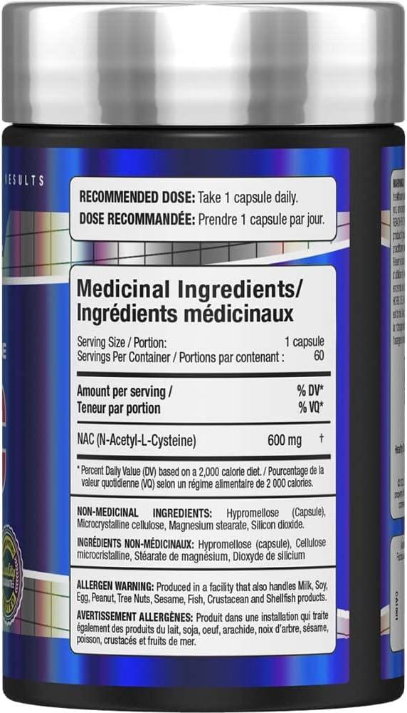 ALLMAX Nutrition NAC Veggie Capsules - 60 Servings - Immune Support & Antioxidant Defense