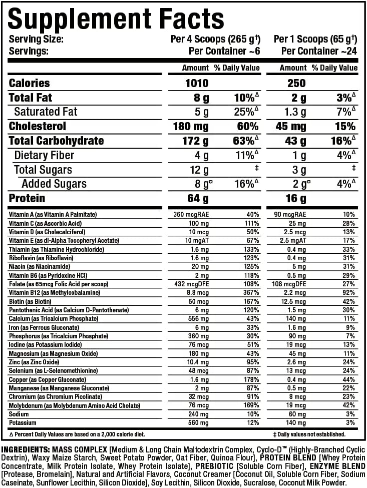 ALLMAX Nutrition QUICKMASS Vanilla 3.5 lb - Mass Gainer with 64g Protein - 3:1 Carb to Protein Ratio - 24 Servings