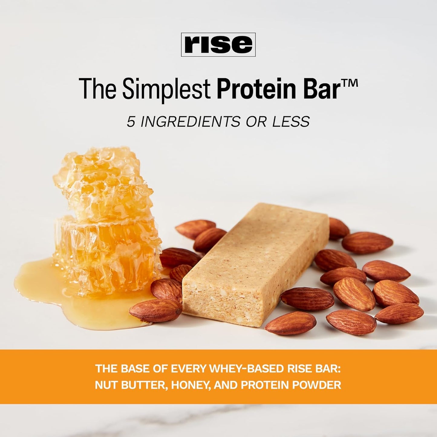 Almond Honey Rise Breakfast Whey Protein Bars - 18g Protein, 2.01 oz (12 Pack)