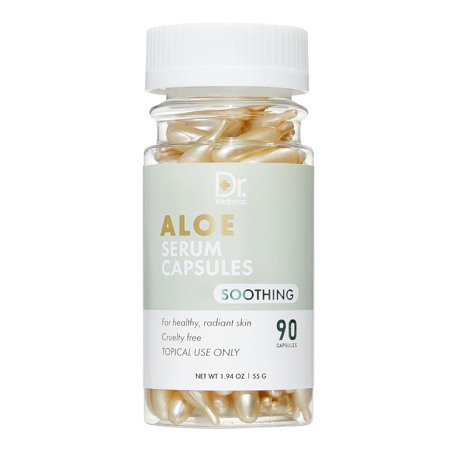 Aloe Serum Capsules for Healthy, Radiant Skin - 90 Capsules to Calm and Hydrate Your Complexion