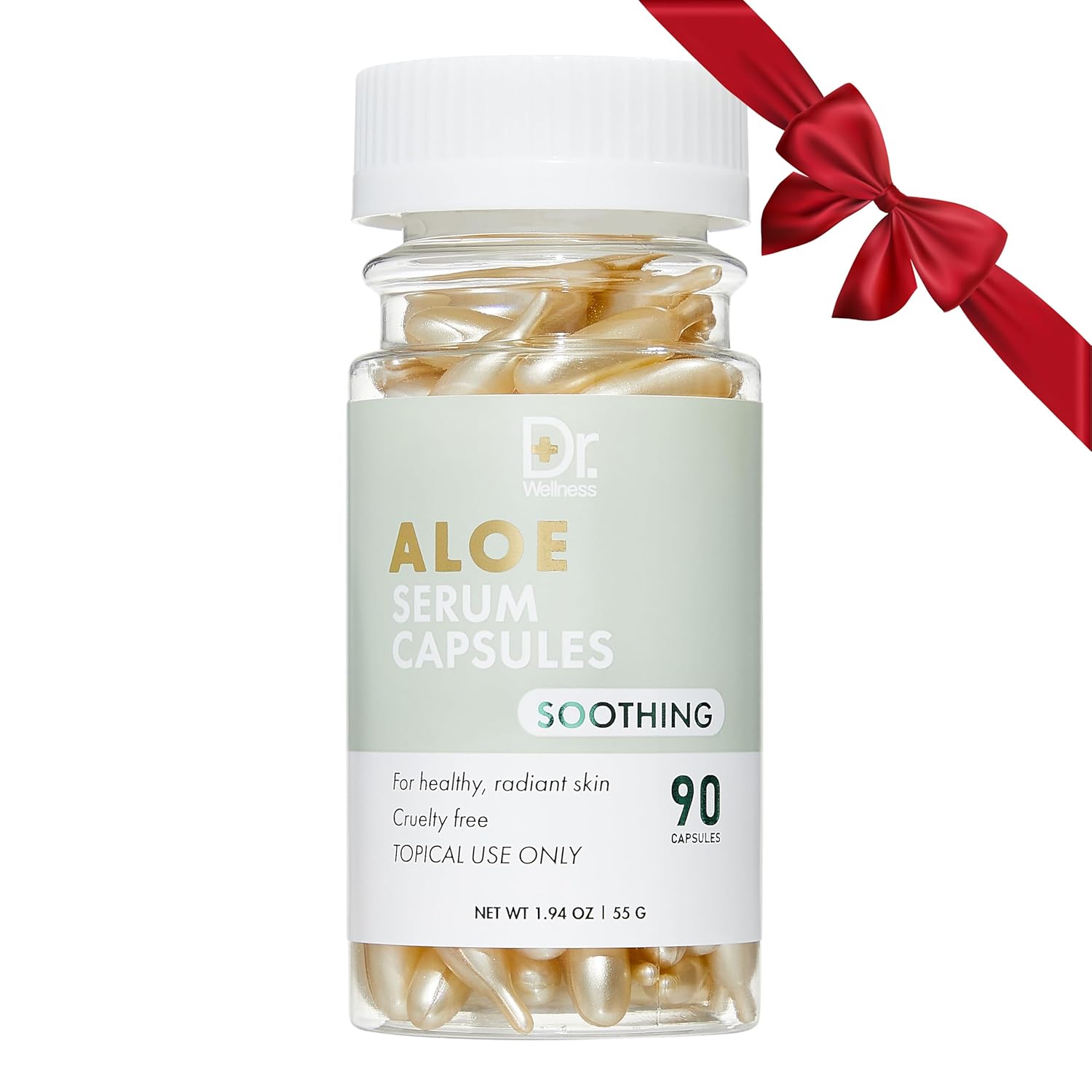 Aloe Serum Capsules for Healthy, Radiant Skin - 90 Capsules to Calm and Hydrate Your Complexion