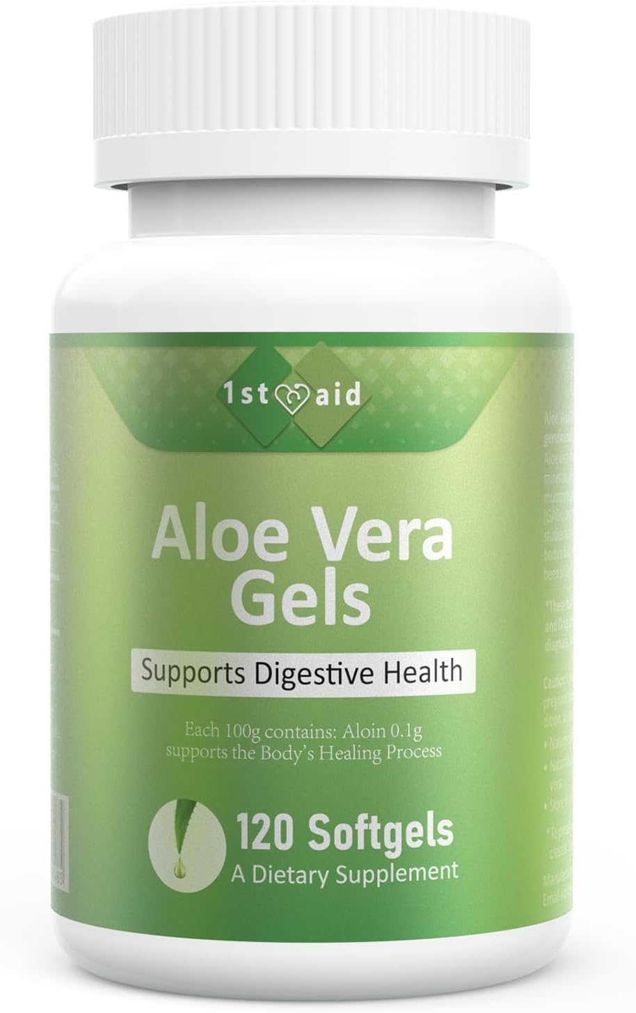 Aloe Vera Gel Softgel Capsules for Gut Health Support - 120 Count Supplement for Digestive Comfort and Stomach Acid Buffer