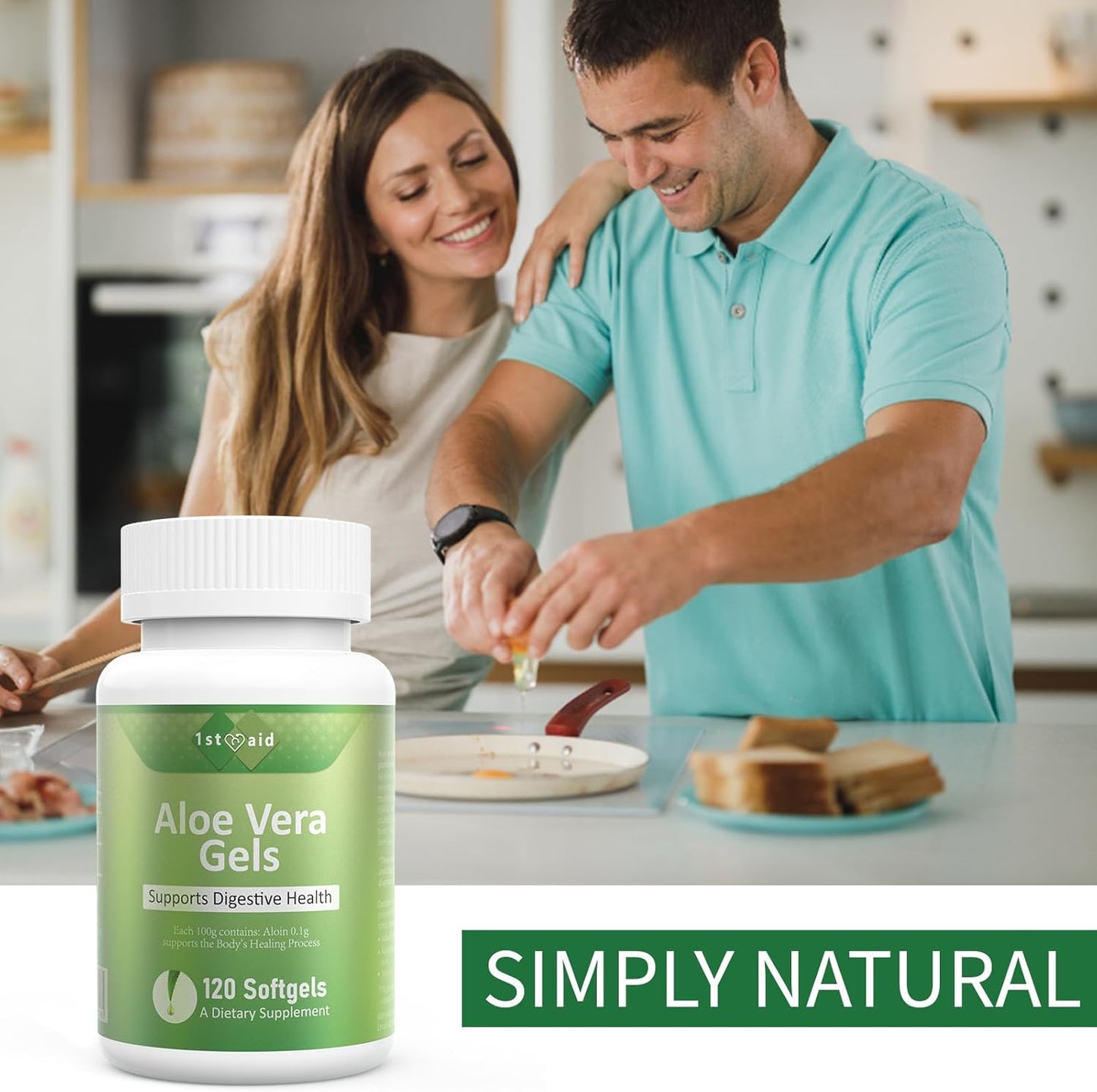 Aloe Vera Gel Softgel Capsules for Gut Health Support - 120 Count Supplement for Digestive Comfort and Stomach Acid Buffer