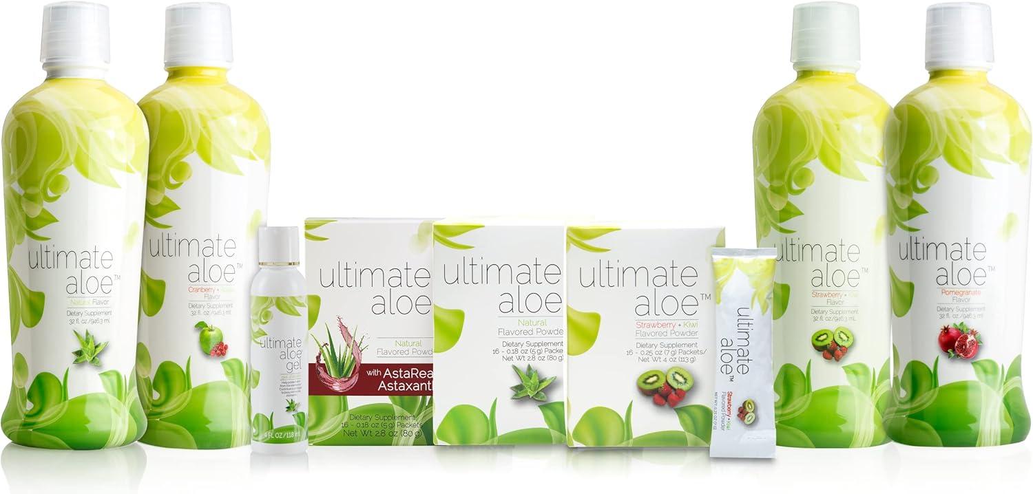 Aloe Vera Juice for Gut Health, Digestive Comfort, and Immune Support - Strawberry & Kiwi Flavor - 16 Servings