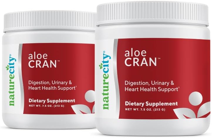 AloeCran Sugar-Free Drink Mix: Pure Aloe Vera & Cranberry Powder Extract for Urinary Health - 60 Servings