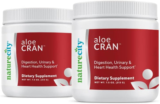 AloeCran Sugar-Free Drink Mix: Pure Aloe Vera & Cranberry Powder Extract for Urinary Health - 60 Servings