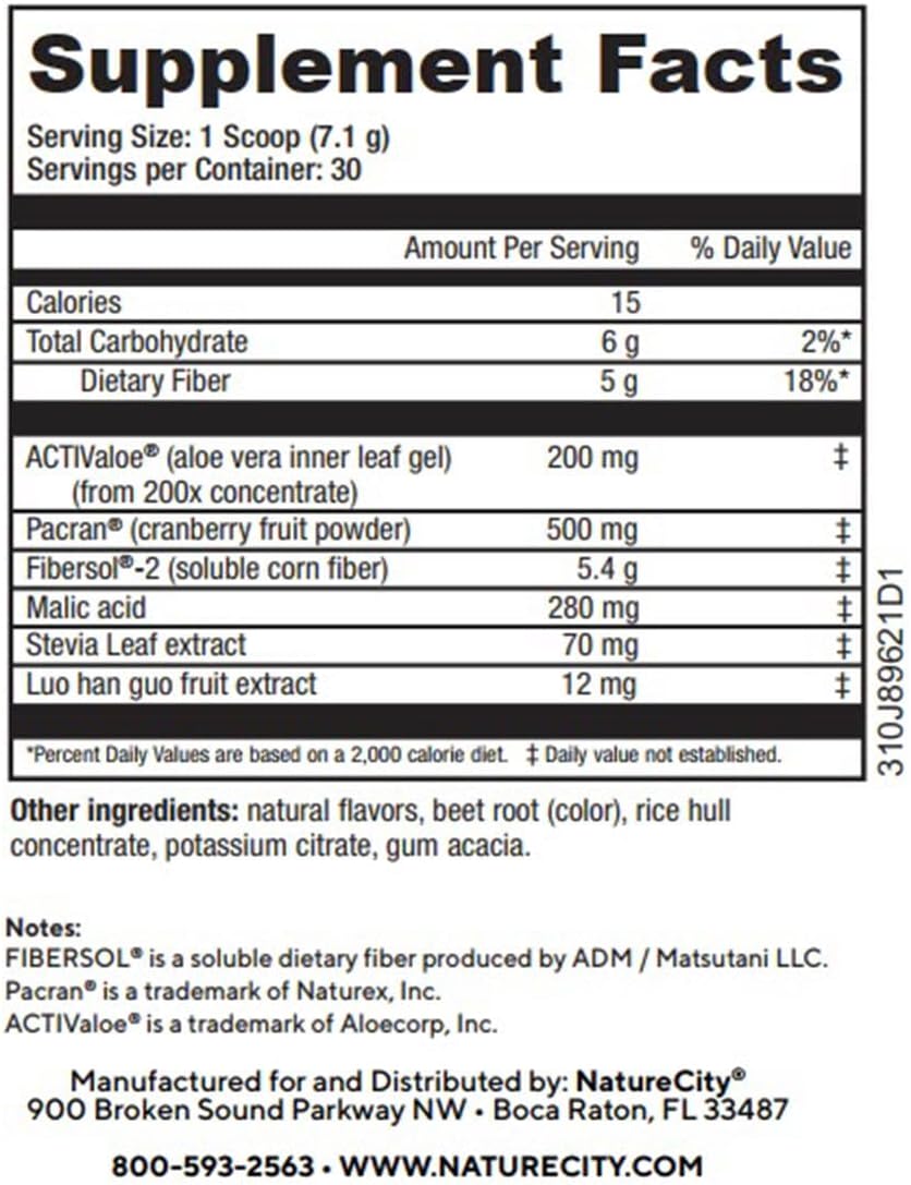 AloeCran Sugar Free Drink Mix Supplement for Urinary Health & Digestive Wellness