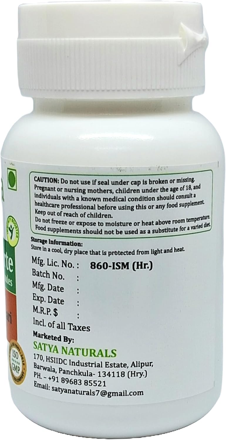Aloevera Forte Capsules 500mg - 60 Veg Capsules | Men & Women | Ayurvedic Herbal Supplement | 1 Month Supply
