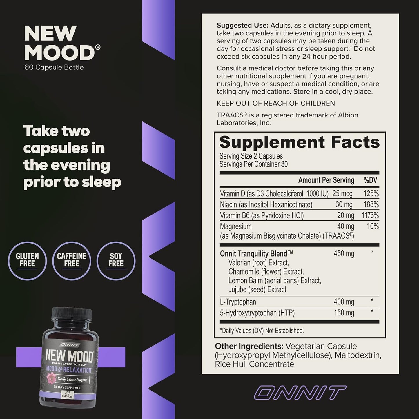 Alpha Brain 90ct + New Mood 60ct Nootropic Stack by ONNIT - Boost Focus and Mood with this Powerful Combination