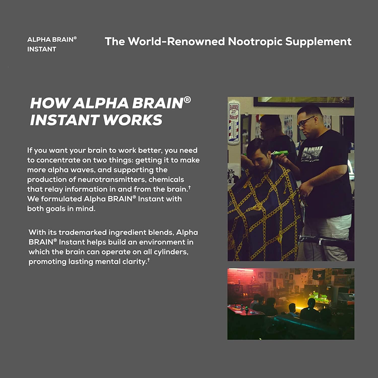 Alpha Brain Instant - Coconut Lime Nootropic Supplement for Memory, Focus, Energy & Clarity - Alpha GPC, Cats Claw, L-Theanine, Bacopa - 30ct