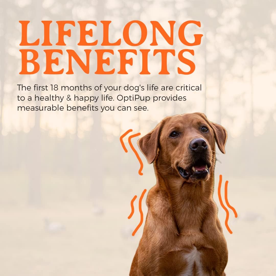 Alpha Dog Nutrition OptiPup Puppy Multivitamin with 31 Superfoods for Digestive, Skin, and Immune Health - 60 Servings