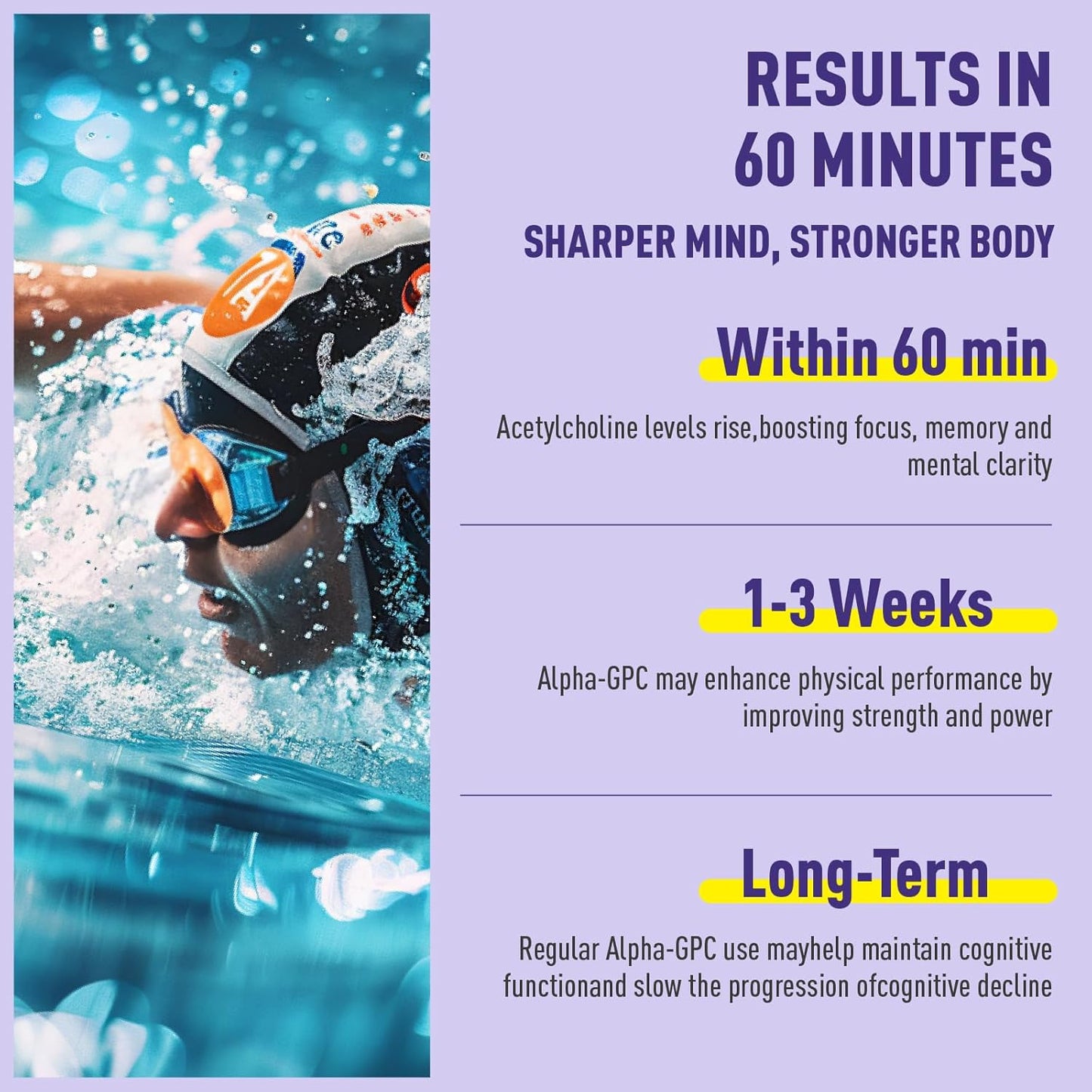 Alpha GPC and Phosphatidylserine Brain Gummies with Bacopa - Memory, Focus, and Brain Health Support, 600mg, 60 Count