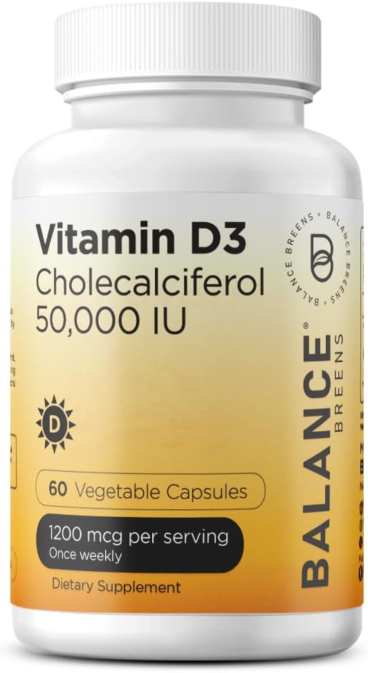 Alpha GPC Choline + Vitamin D3 50,000 IU Supplement Combo by Balancebreens
