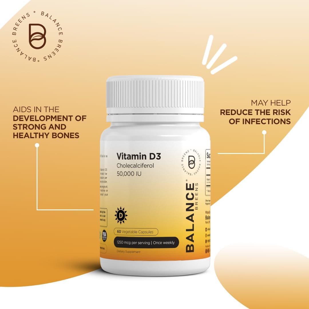 Alpha GPC Choline + Vitamin D3 50,000 IU Supplement Combo by Balancebreens