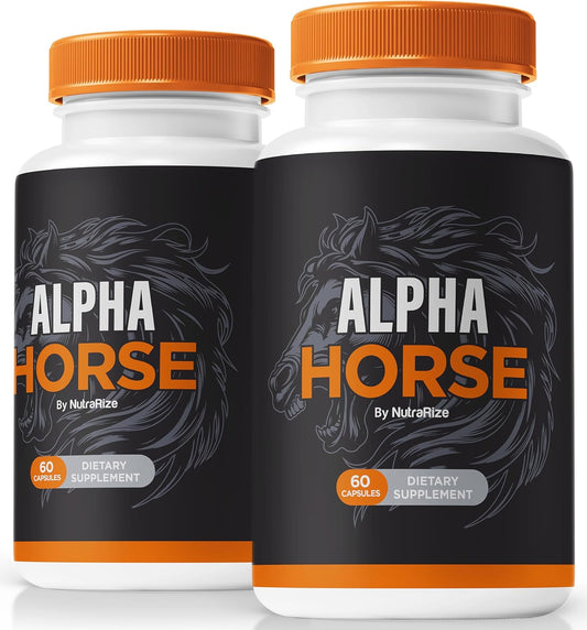 Alpha Horse Stamina & Performance Formula - 2 Pack (120 Capsules) Premium Daily Pills by AlphaHorse