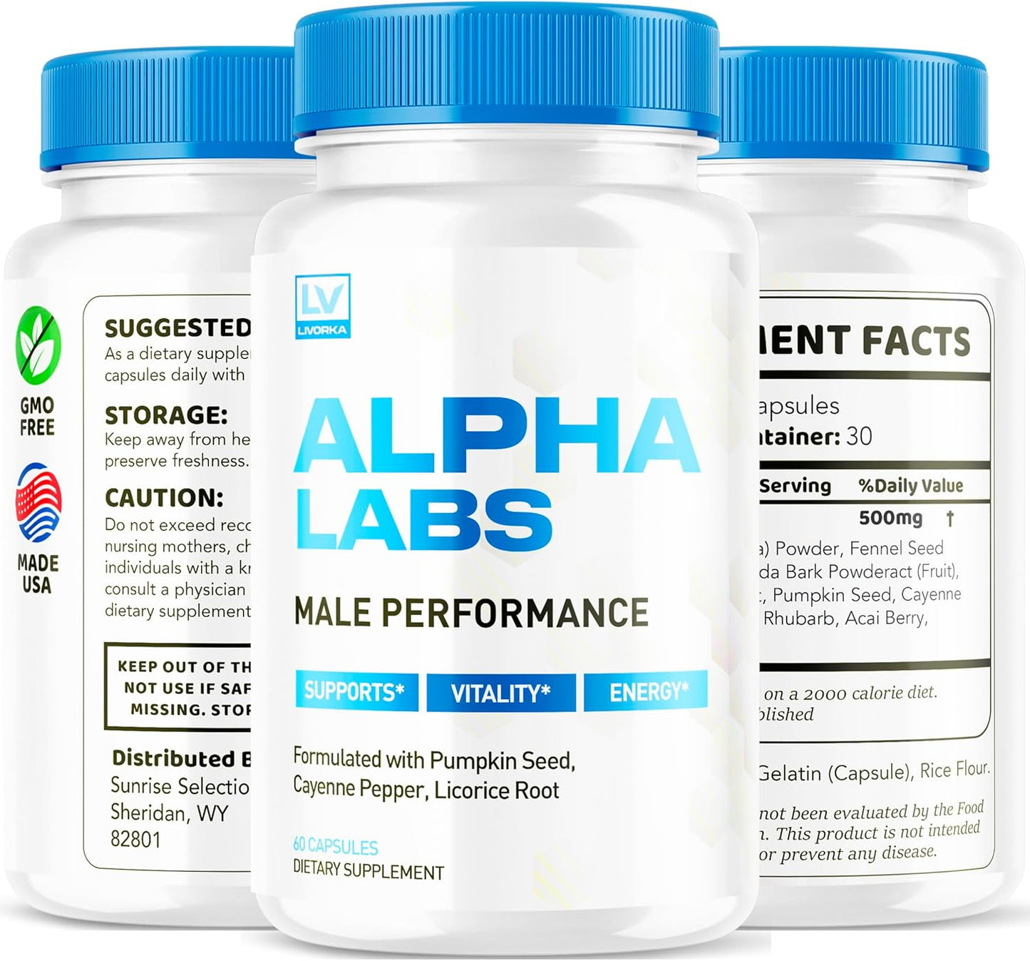 Alpha Labs Max Performance Capsules - Advanced Formula for Strength (60 Capsules)
