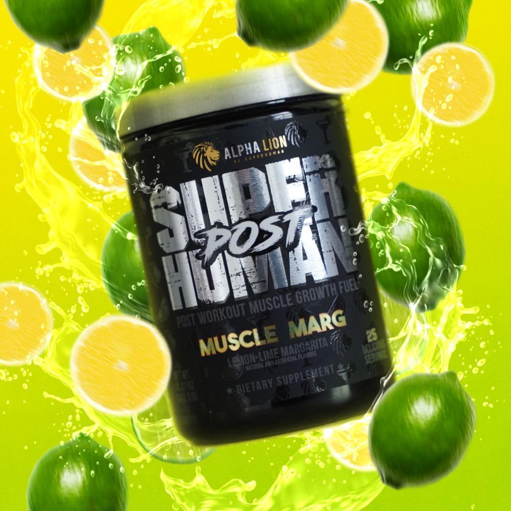 Alpha Lion Superhuman Post Workout Powder - Muscle Builder Drink with Creatine Monohydrate for Lean Muscle Growth, Strength & Volume - Supplement for Women & Men (25 Servings, Muscle Marg)