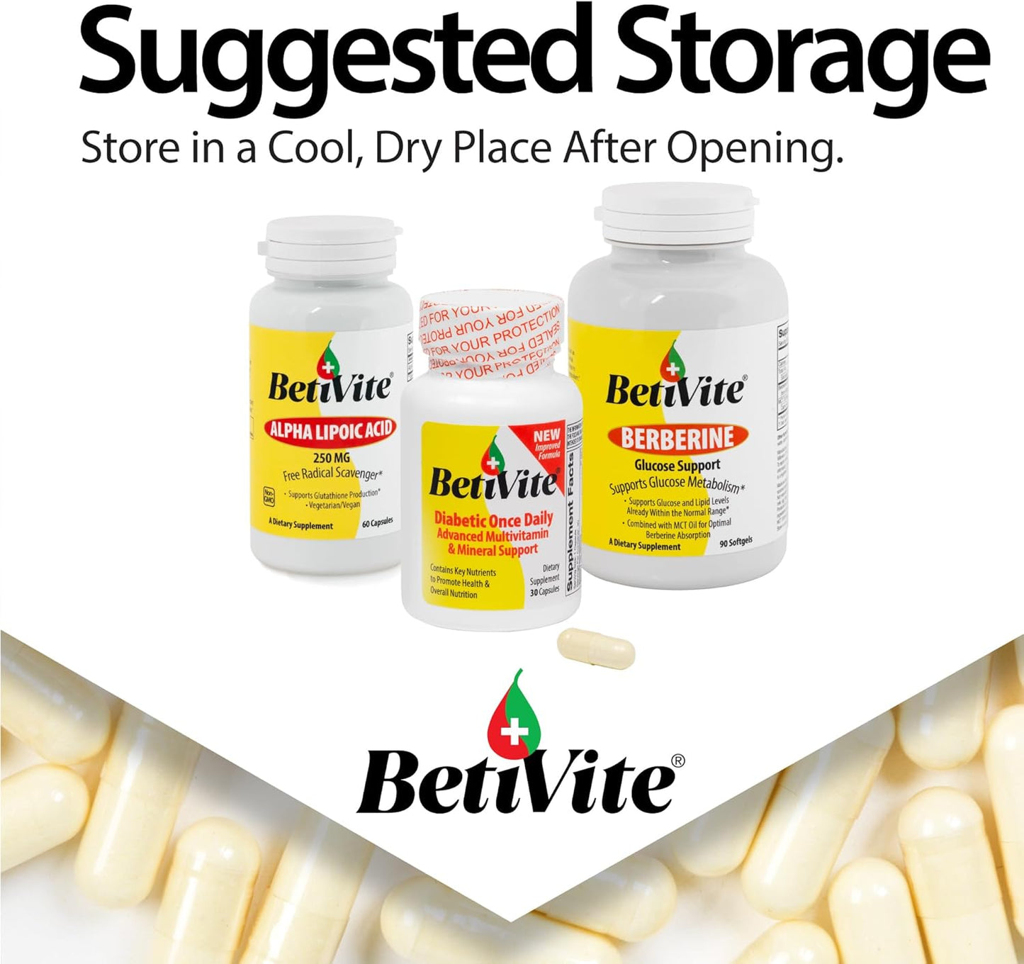 Alpha Lipoic Acid 250mg Supplements - 60 Vegetarian Capsules by BetiVite
