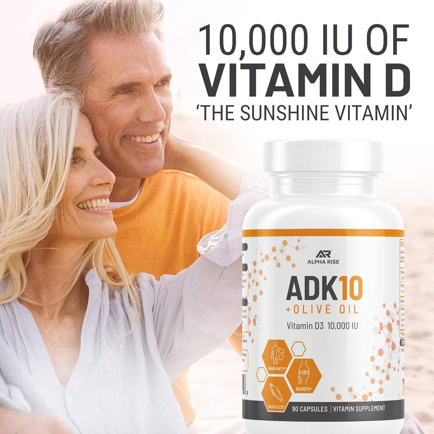 Alpha Rise ADK 5 and ADK 10 Vitamin Supplements for Enhanced Health and Immunity