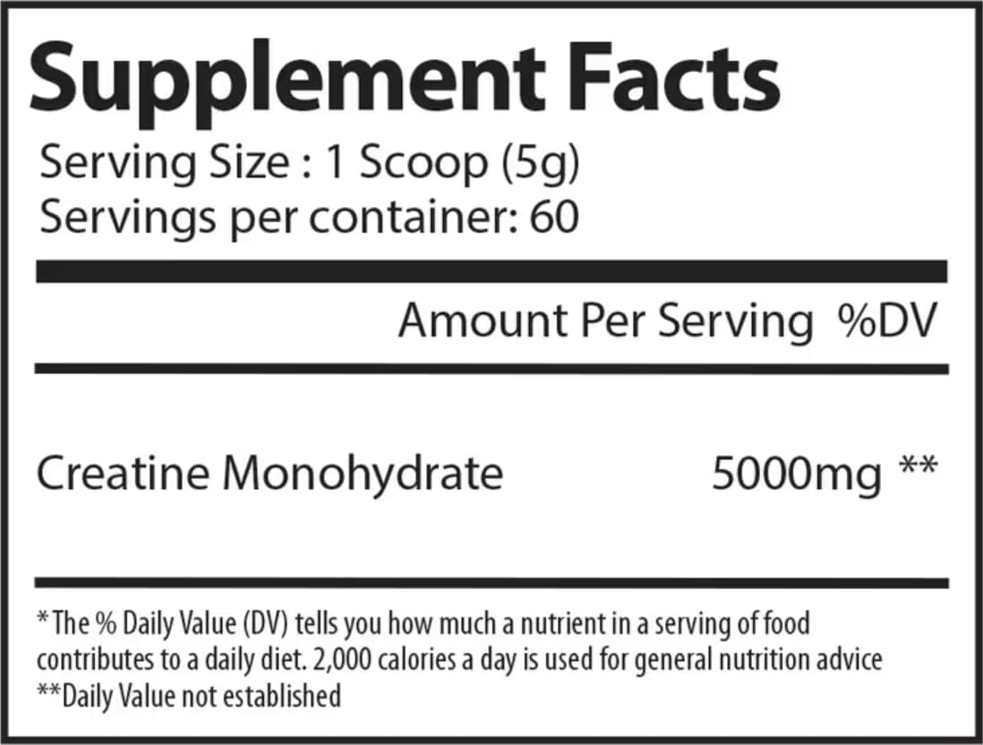 Alpha Supps Micronized Creatine Monohydrate Powder - 300g, 60 Servings, Unflavored - Supports Muscle Gain for Men & Women