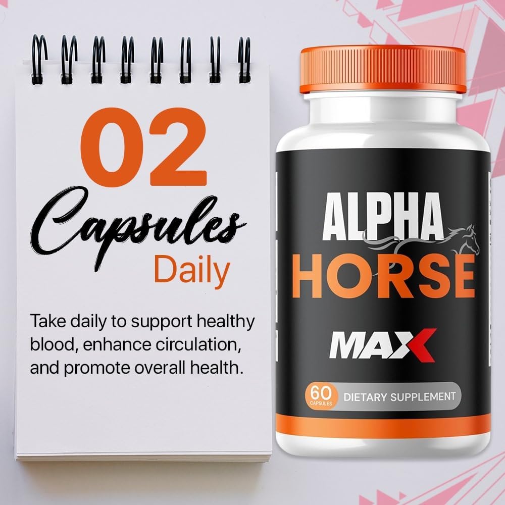 AlphaHorse MAX Capsules - Natural Support for Maximum Performance (60 Capsules)
