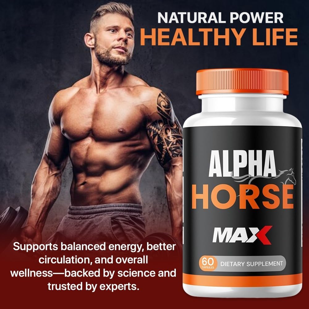 AlphaHorse MAX Capsules - Natural Support for Maximum Performance (60 Capsules)