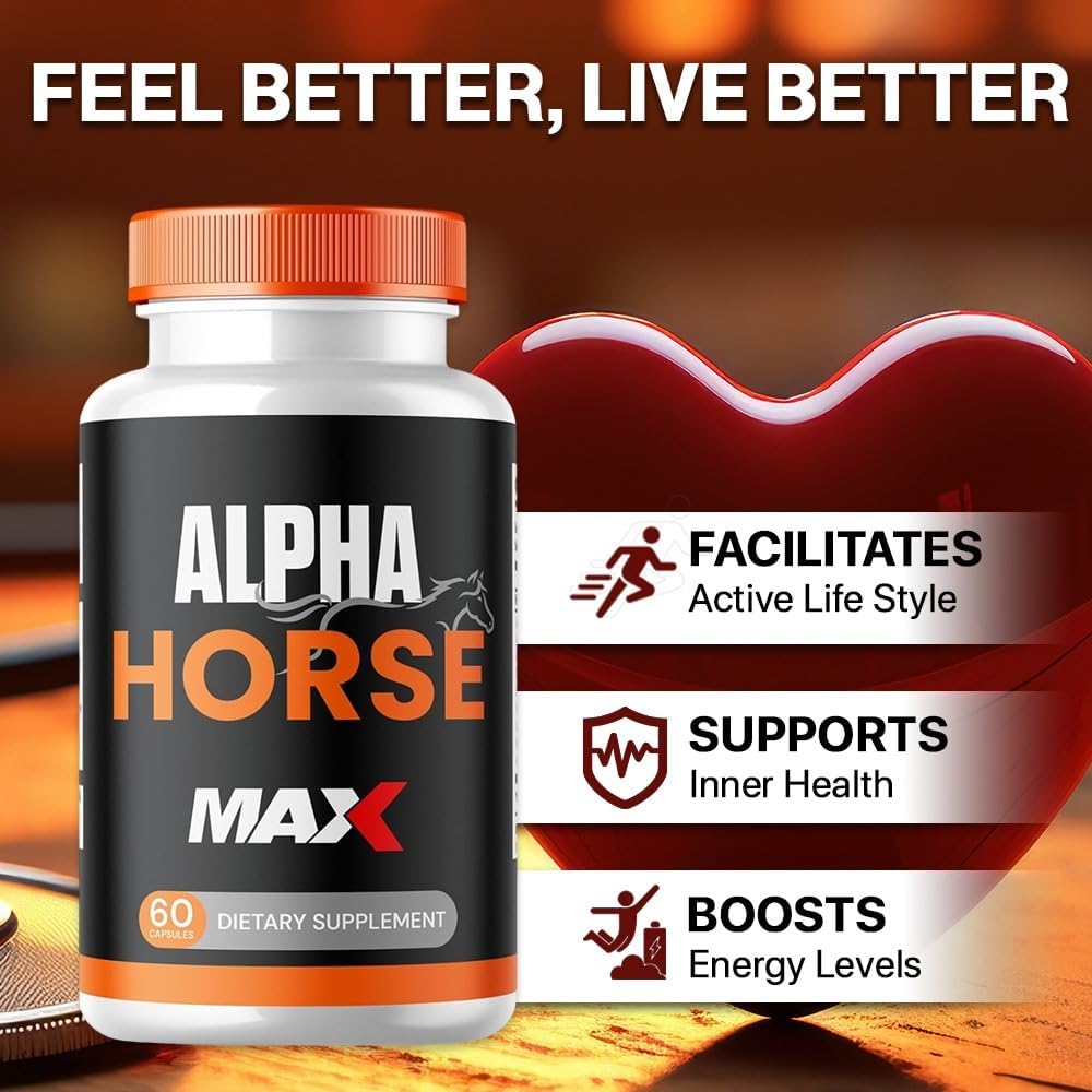 AlphaHorse MAX Capsules - Natural Support for Maximum Performance (60 Capsules)