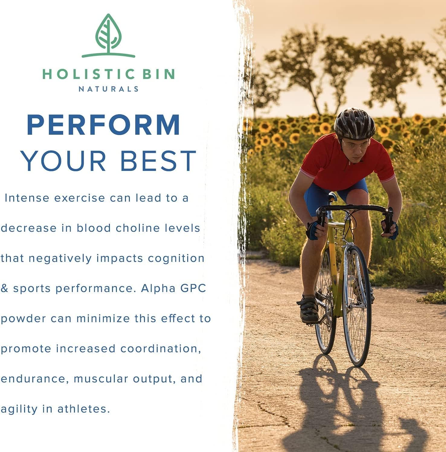 AlphaSize® GPC Powder - Holistic Brain Support Supplement for Memory & Physical Endurance - Bioavailable Choline Supplement