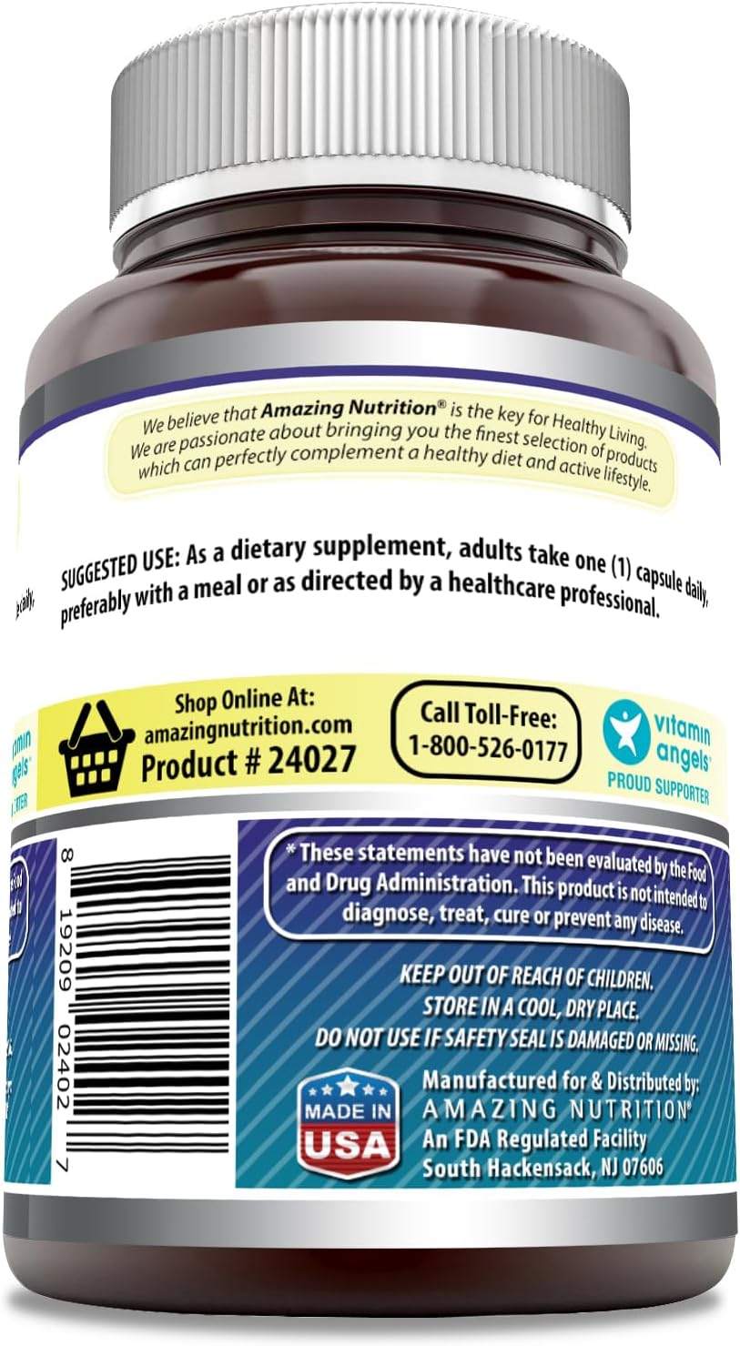 Amazing Formulas Citicoline 250mg Capsules - 240 Count - Non-GMO & Gluten Free - USA Made Supplement