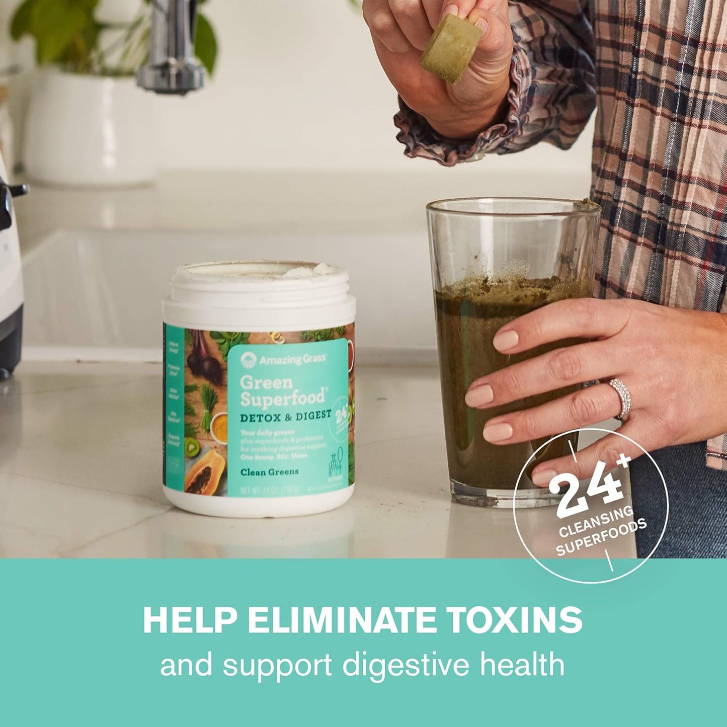 Amazing Grass Greens Blend Superfood and Detox & Digest Combo Pack for Ultimate Health Benefits