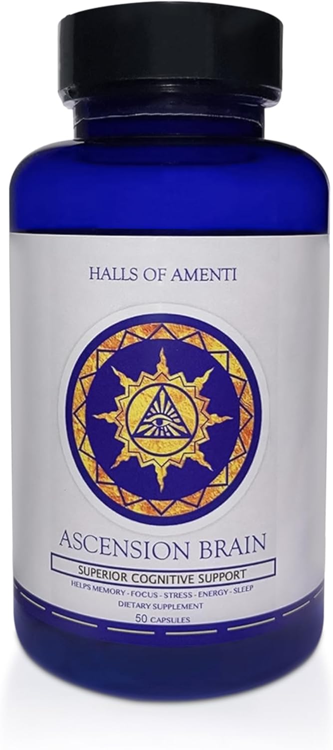 Amenti Halls Ascension Brain Nootropic Supplement 50 Capsules - Boost Cognitive Function