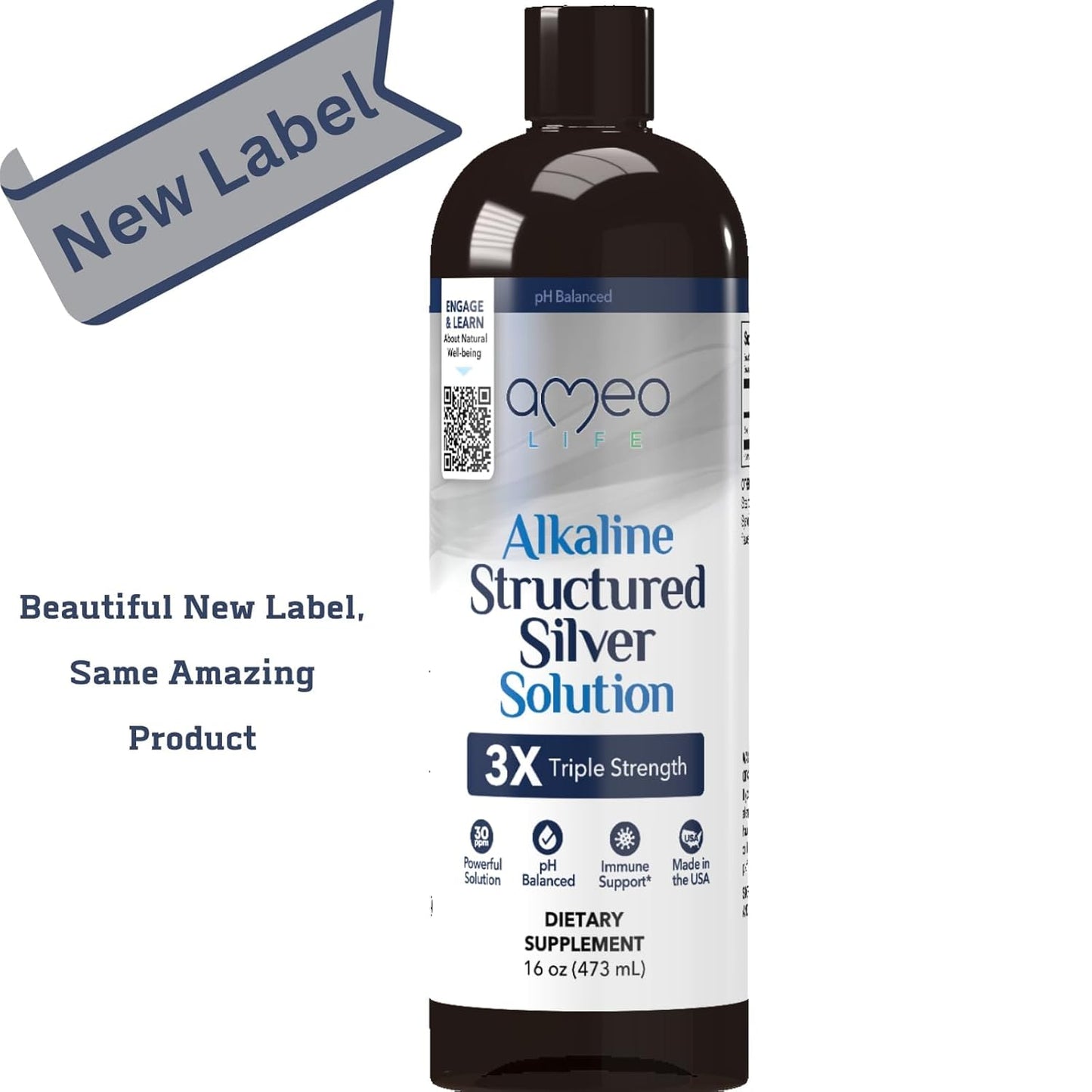 Ameo Life Colloidal Silver Gel and Liquid Set with Aloe Vera for Skin Care