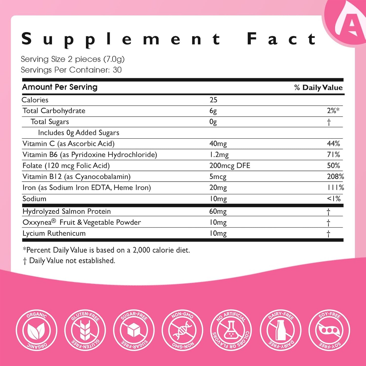Ameri-Vita Heme Iron Gummies for Women & Adults - 20mg Gentle Iron with Vitamin C, B12, Folate, Salmon Peptides - Non-Constipating, Sugar-Free - 60 Count
