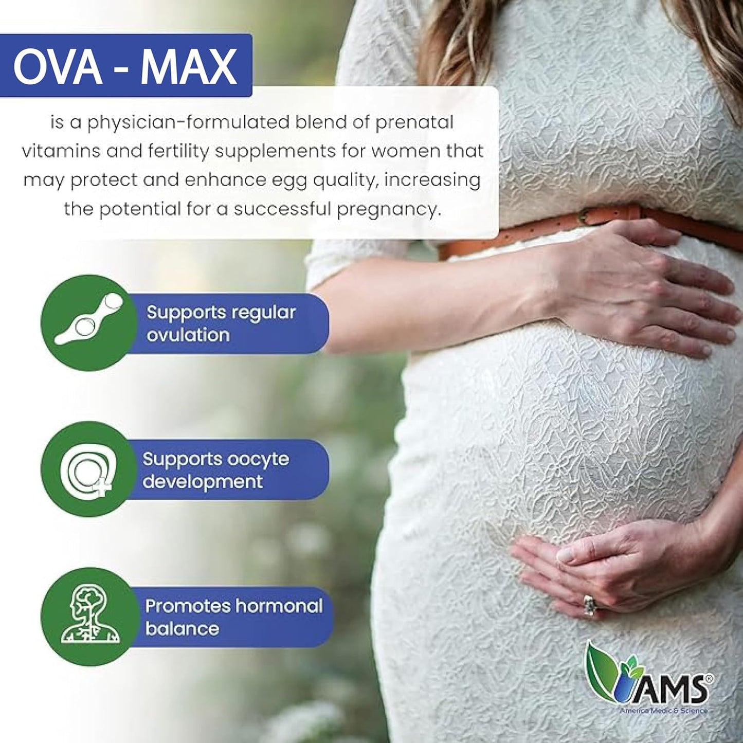 America Medic & Science OVA-Max Prenatal Vitamins & Preconception Plus Bundle - 300 Capsules