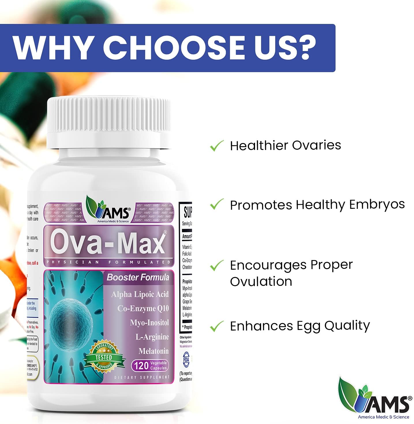 America Medic & Science OVA-Max Prenatal Vitamins & Preconception Plus Bundle - 300 Capsules